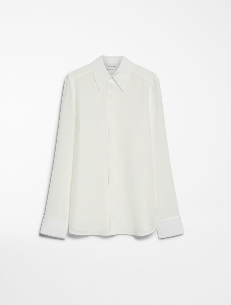 Slim-fit silk shirt - WHITE - Sportmax