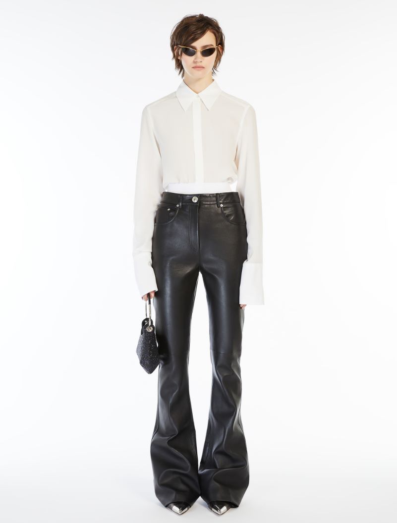 Slim-fit silk shirt - WHITE - Sportmax