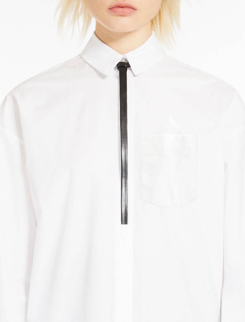 Oversized poplin shirt - OPTICAL WHITE - Sportmax