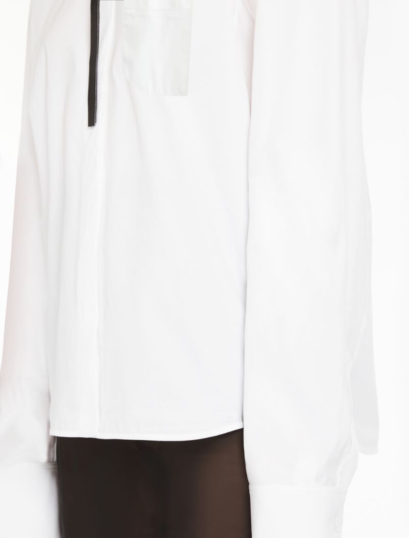 Oversized poplin shirt - OPTICAL WHITE - Sportmax