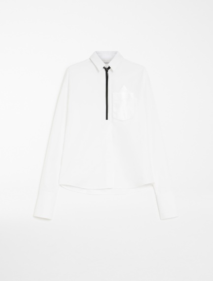 Oversized poplin shirt - OPTICAL WHITE - Sportmax