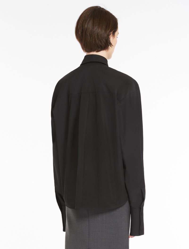 Oversized poplin shirt - BLACK - Sportmax