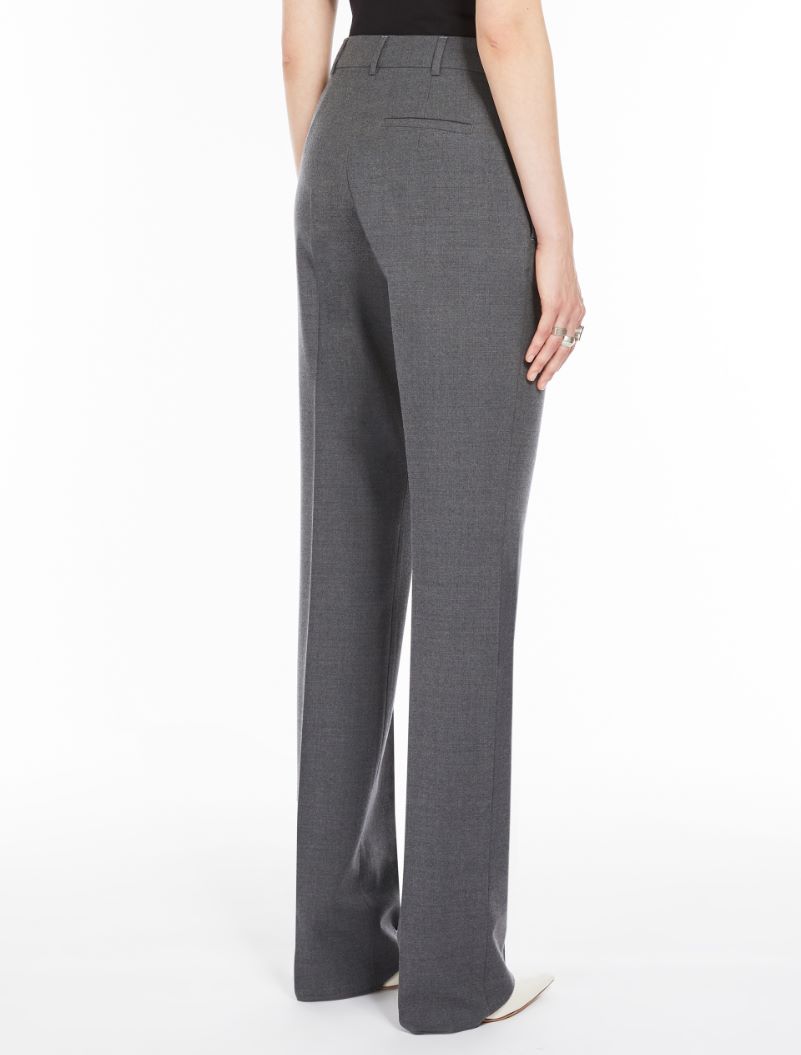 Slim-fit stretch wool trousers - MEDIUM GREY - Sportmax