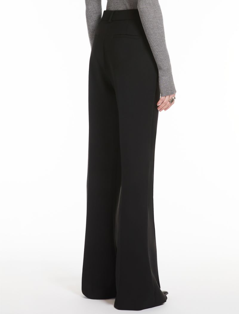 Flared wool-blend trousers - KLEPSYDRA CAPSULE - BLACK - Sportmax