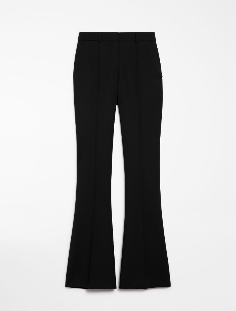 Flared wool-blend trousers - KLEPSYDRA CAPSULE - BLACK - Sportmax