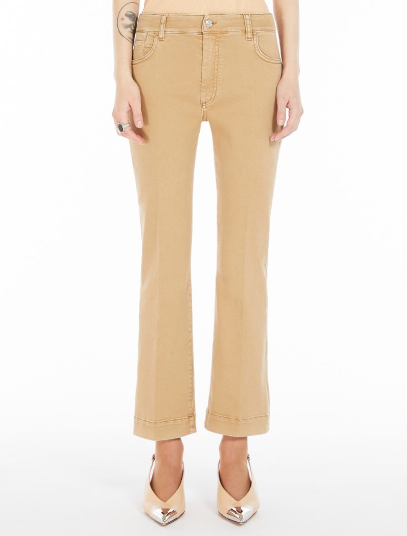 Denim mini flare trousers - CAMEL - Sportmax