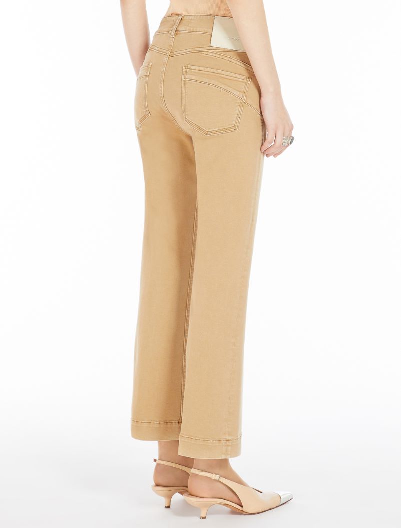 Denim mini flare trousers - CAMEL - Sportmax