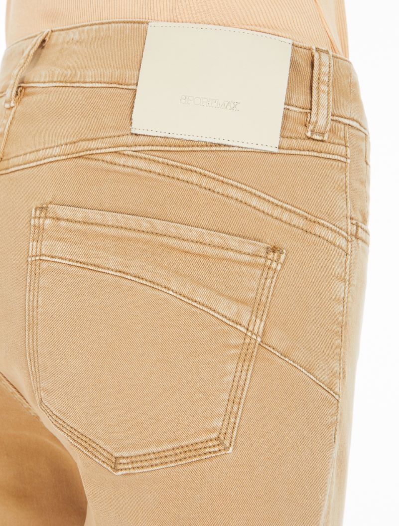 Denim mini flare trousers - CAMEL - Sportmax