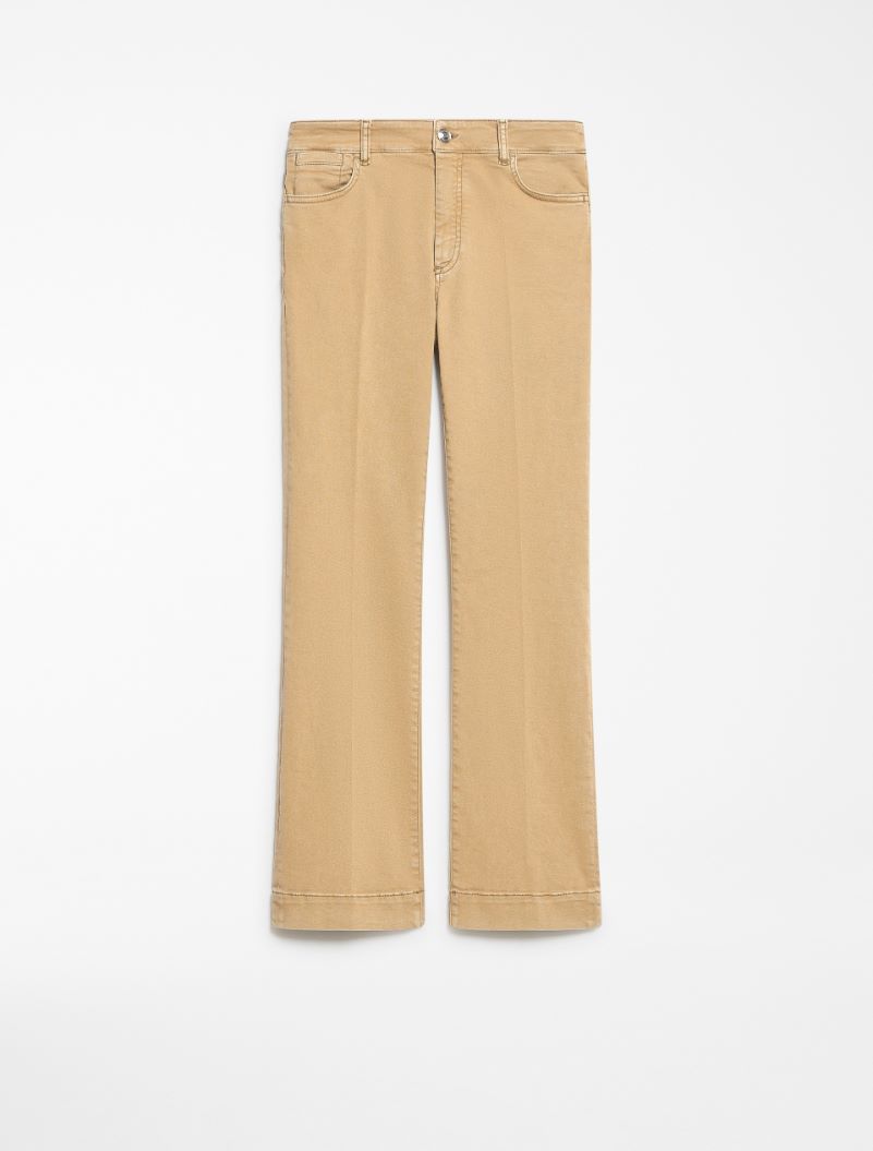 Denim mini flare trousers - CAMEL - Sportmax