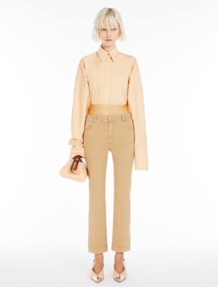 Denim mini flare trousers - CAMEL - Sportmax