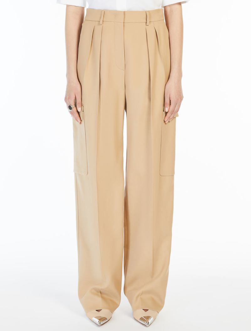 Low-rise cargo trousers - CARAMEL - Sportmax