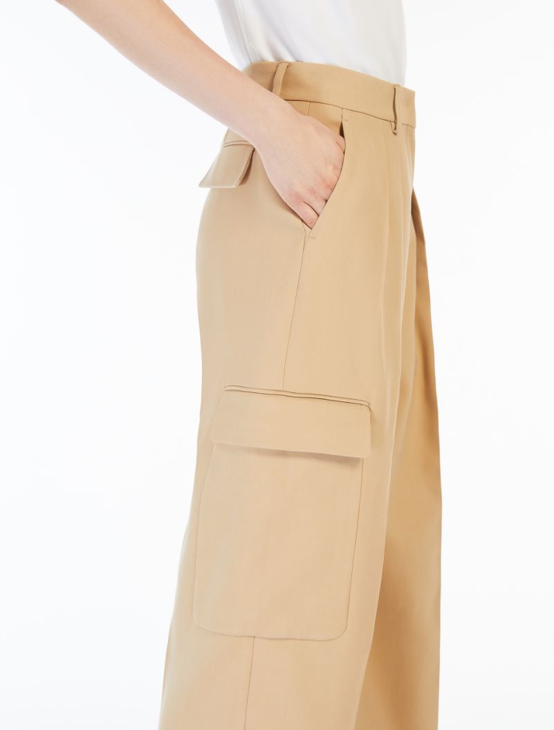 Low-rise cargo trousers - CARAMEL - Sportmax