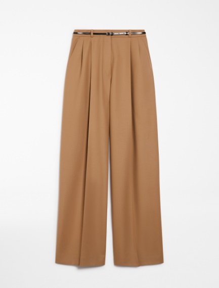 Pantalone oversize in lana stretch - BISCOTTO - Sportmax