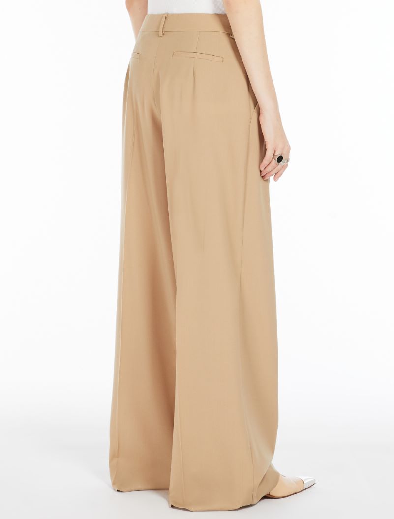 Oversized stretch wool trousers - BEIGE - Sportmax