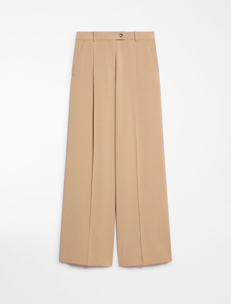 Oversized stretch wool trousers - BEIGE - Sportmax