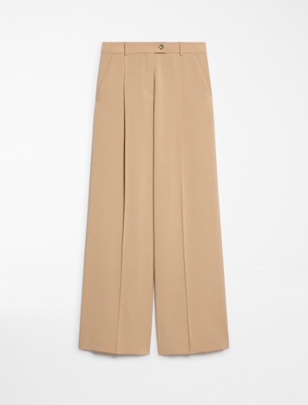 Oversized stretch wool trousers - BEIGE - Sportmax