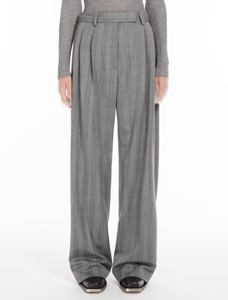 Oversized low-rise trousers - LIGHT GREY - Sportmax