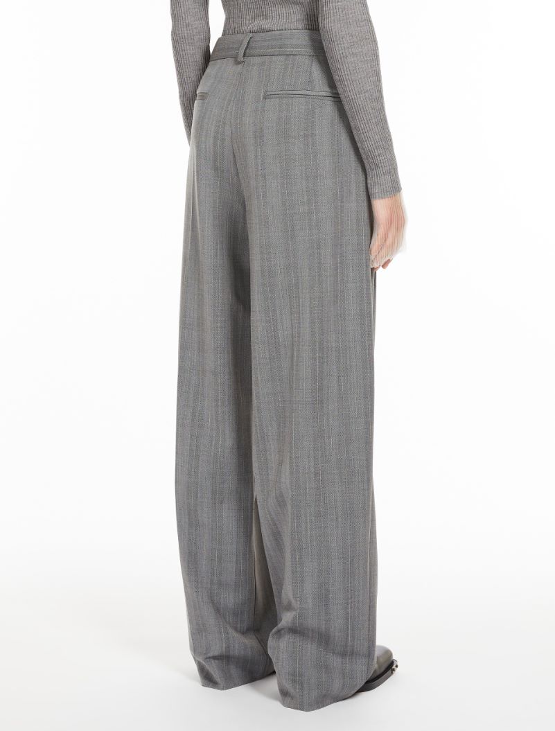 Oversized low-rise trousers - LIGHT GREY - Sportmax