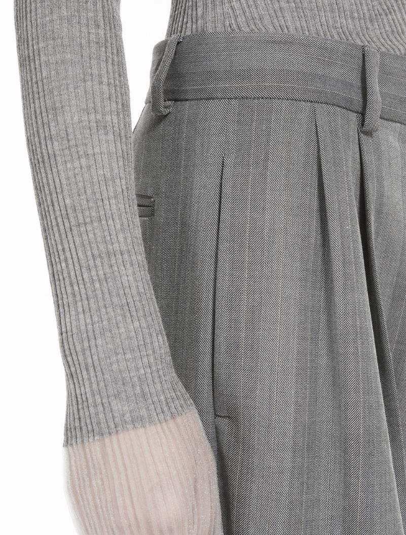 Oversized low-rise trousers - LIGHT GREY - Sportmax