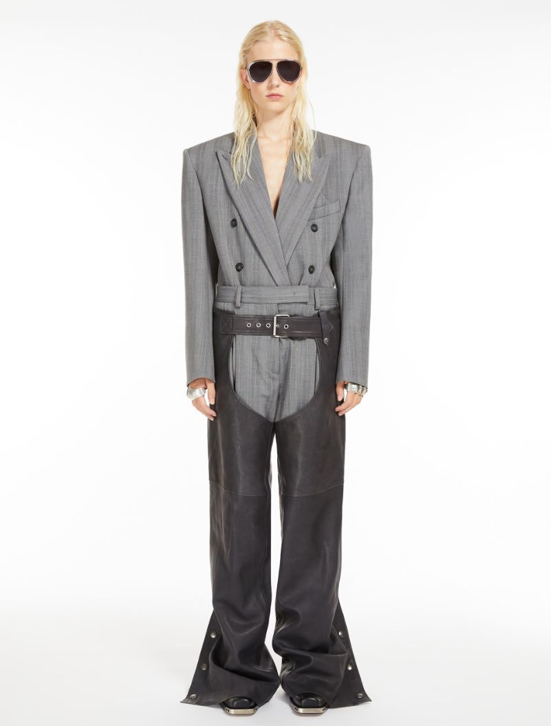 Oversized low-rise trousers - LIGHT GREY - Sportmax