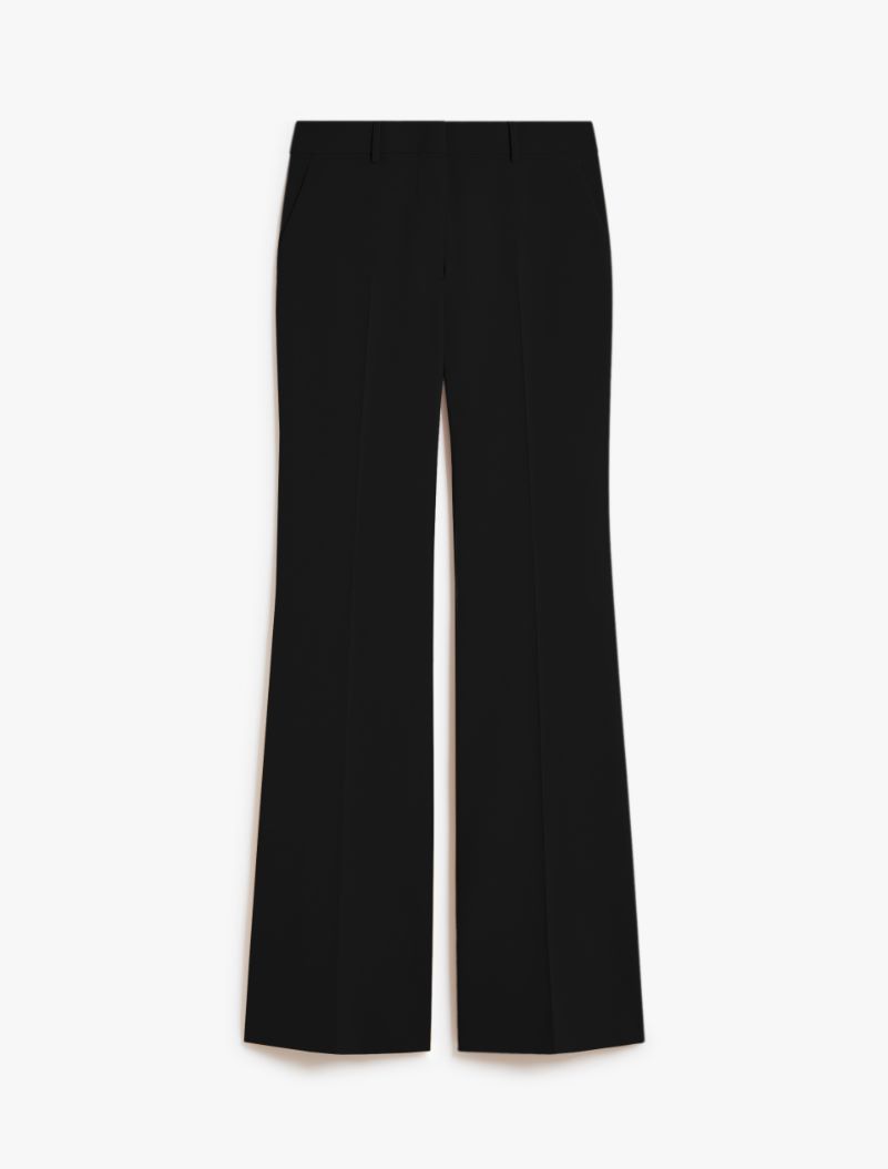 Flared stretch wool trousers - BLACK - Sportmax