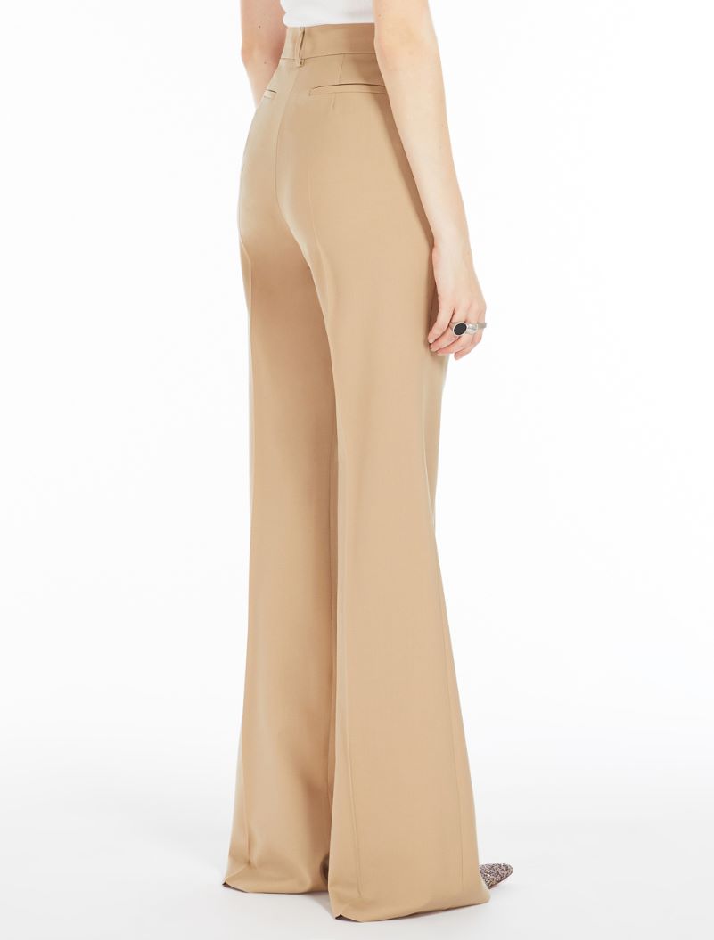 Flared stretch wool trousers - BEIGE - Sportmax