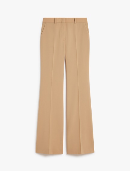 Flared stretch wool trousers - BEIGE - Sportmax