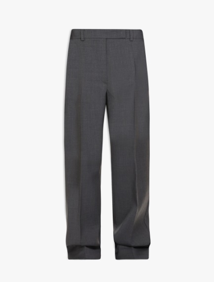 Pantalone oversize in lana stretch - GRIGIO SCURO - Sportmax