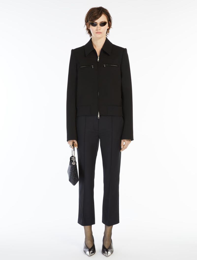 Low-rise bell-bottom trousers - BLACK - Sportmax