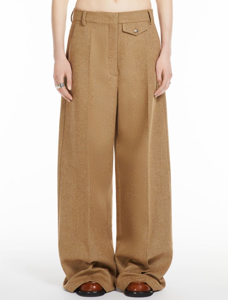 Oversized flared trousers - BISCUIT - Sportmax