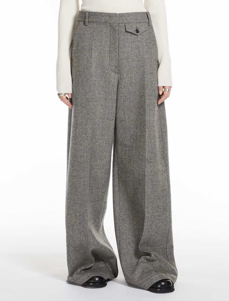 Oversized flared trousers - BLACK - Sportmax