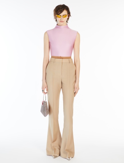 Flared slim-fit trousers - BEIGE - Sportmax