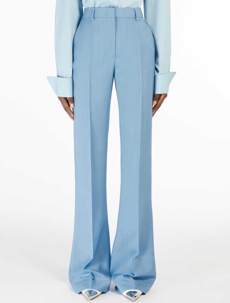 Flared slim-fit trousers - SKY BLUE - Sportmax