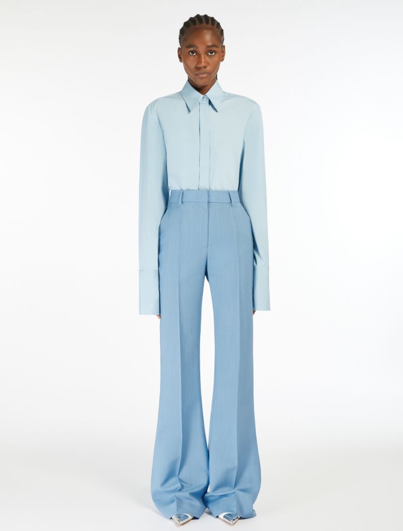 Flared slim-fit trousers - SKY BLUE - Sportmax