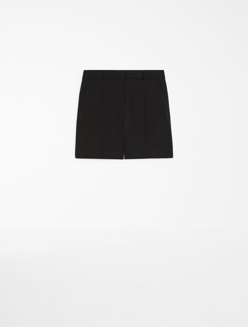 Stretch wool shorts - BLACK - Sportmax