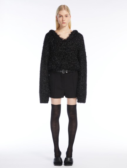 Shorts in lana stretch - NERO - Sportmax