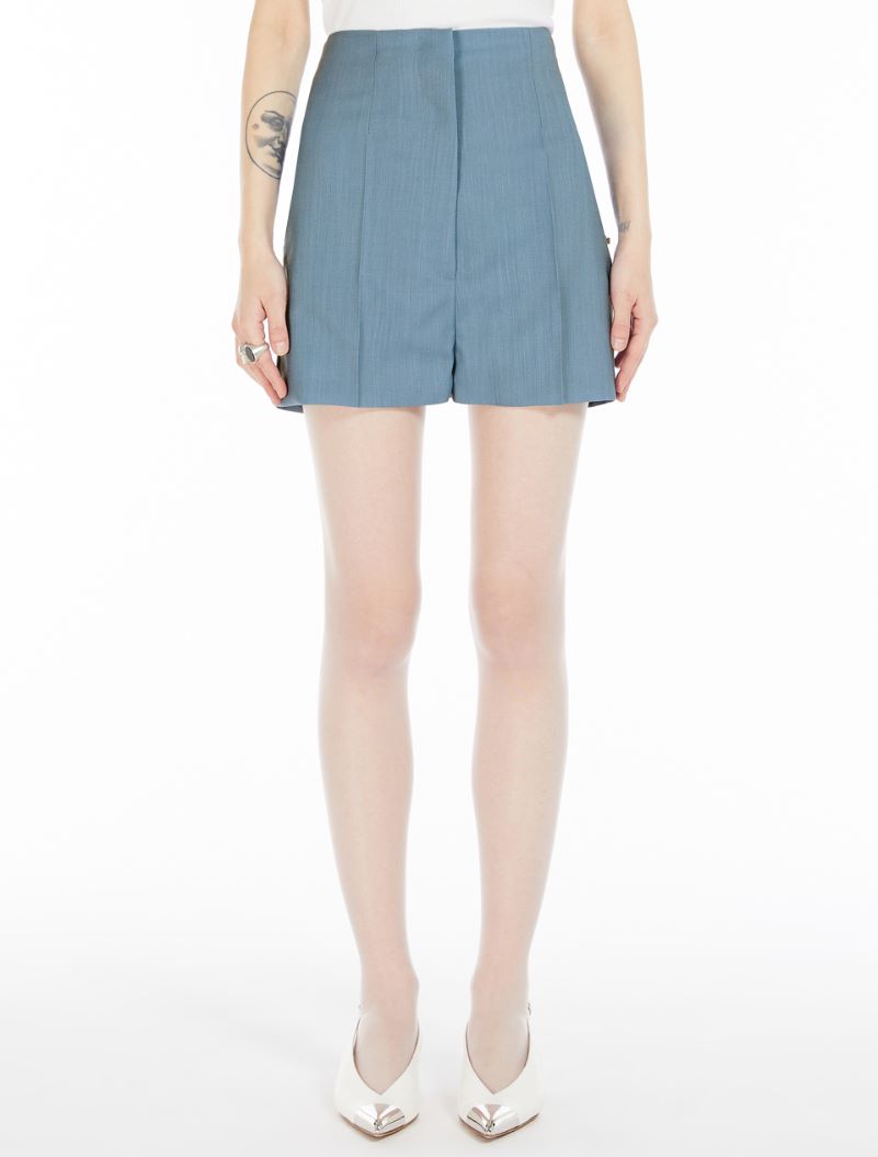 High-waisted shorts - SKY BLUE - Sportmax