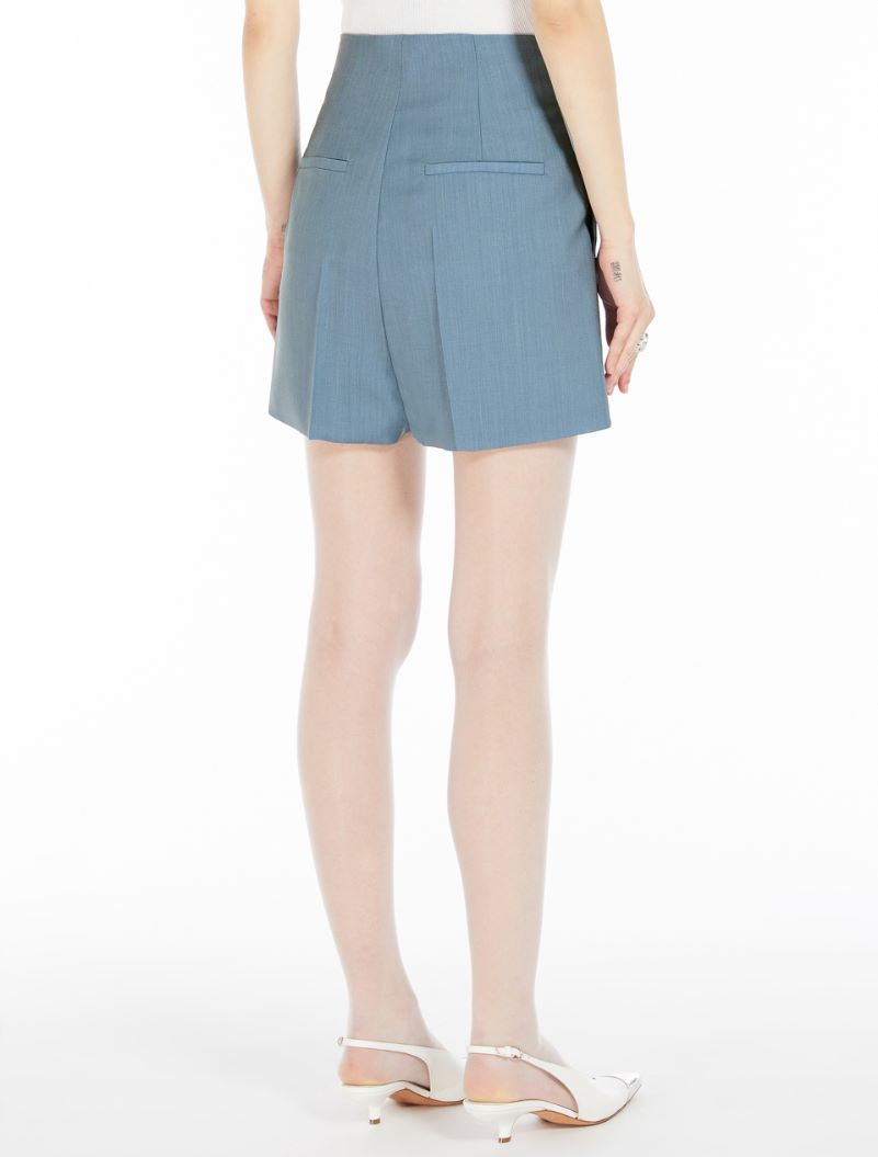 High-waisted shorts - SKY BLUE - Sportmax