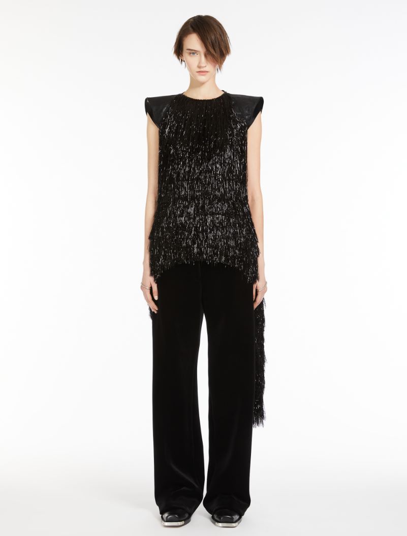 Fringe top - BLACK - Sportmax