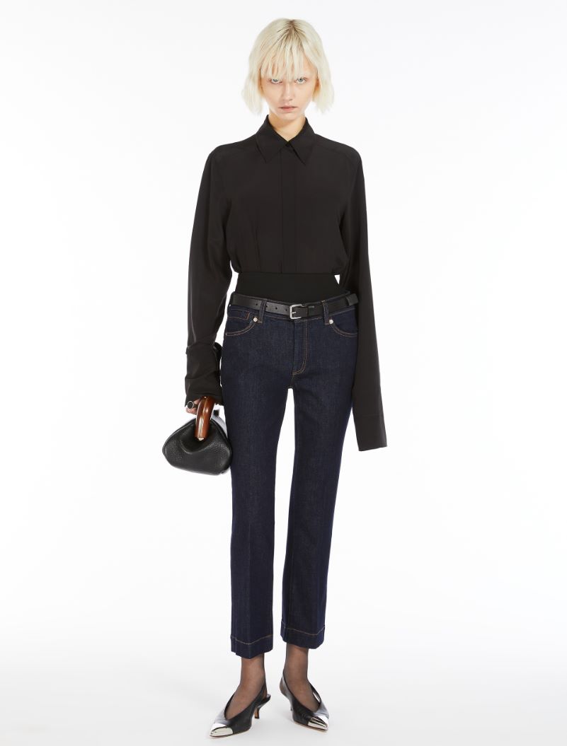 Stretch mini flare jeans - MIDNIGHTBLUE - Sportmax