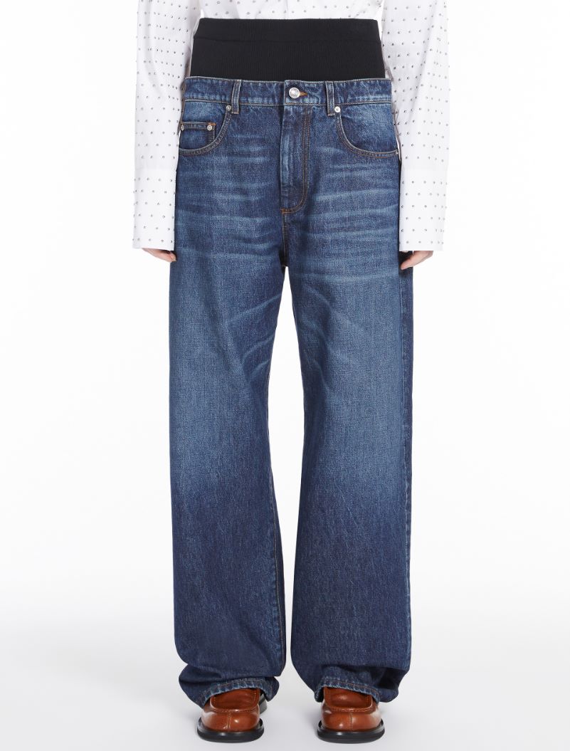 Wide-fit denim jeans - MIDNIGHTBLUE - Sportmax