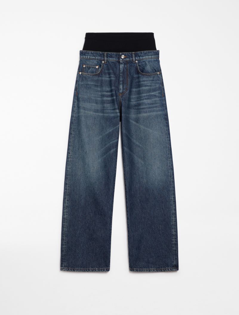 Wide-fit denim jeans - MIDNIGHTBLUE - Sportmax