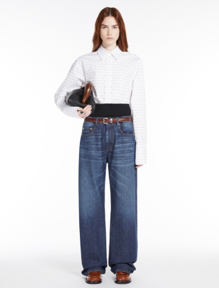 Wide-fit denim jeans - MIDNIGHTBLUE - Sportmax