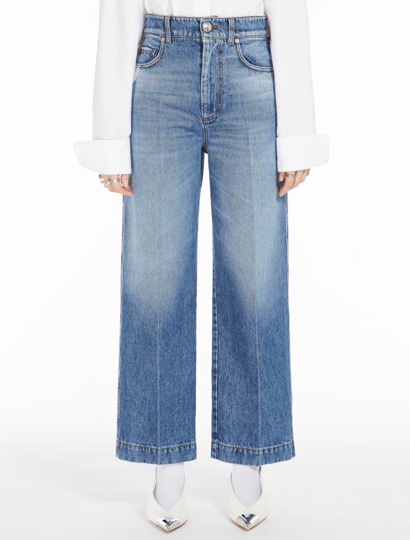 High-waisted cropped jeans - NAVY - Sportmax