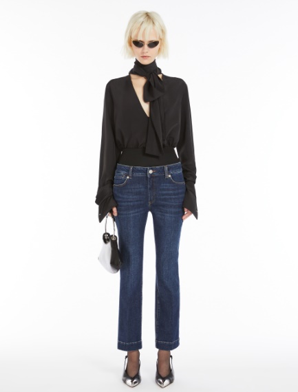 Perfect mini flare 5-pocket trousers - MIDNIGHTBLUE - Sportmax