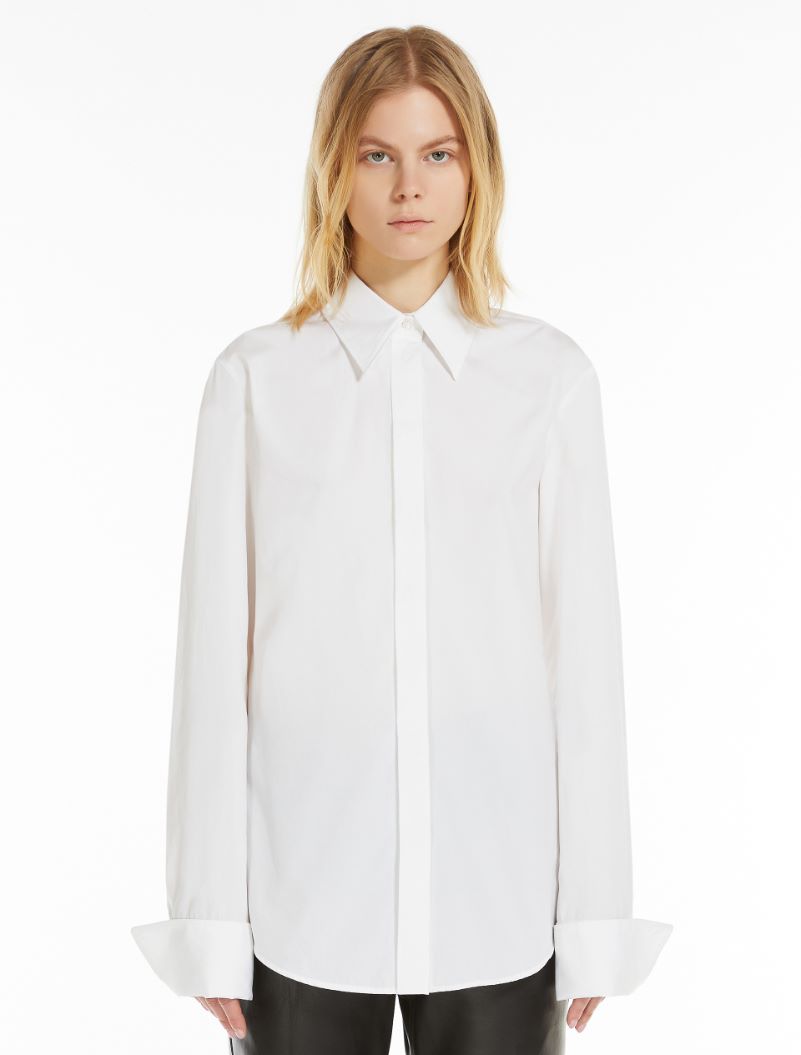 Fitted-waist shirt - OPTICAL WHITE - Sportmax