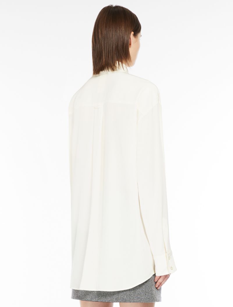 Comfort-fit silk shirt - IVORY - Sportmax