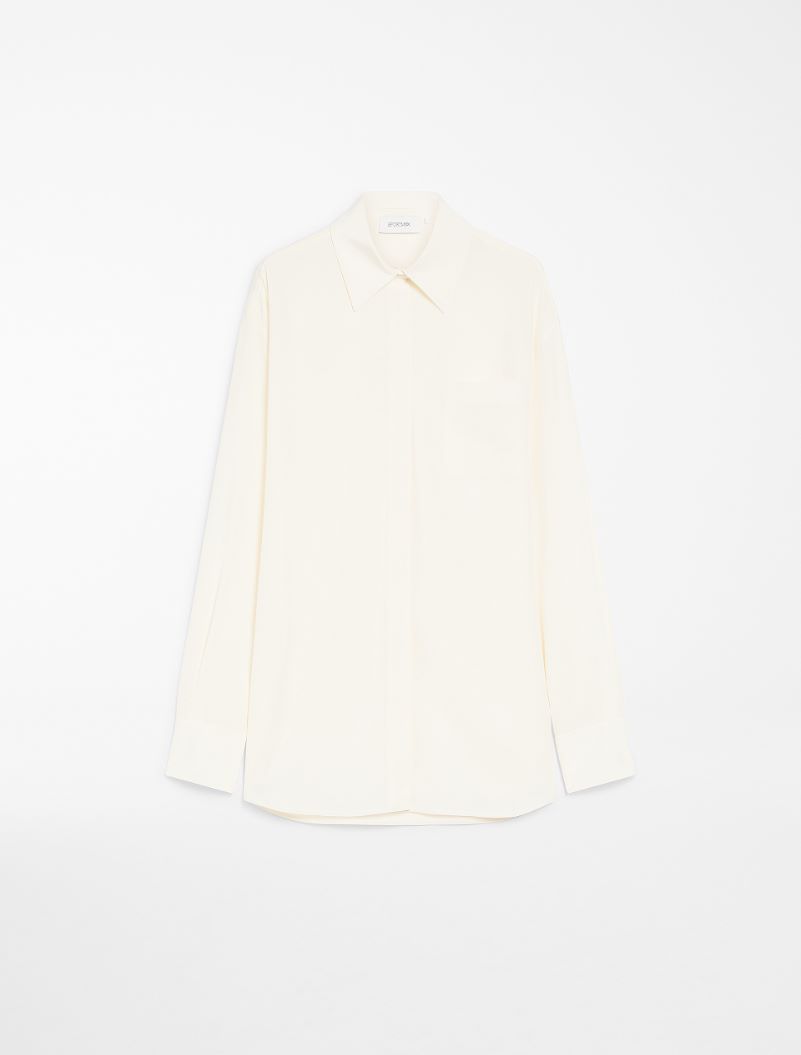 Comfort-fit silk shirt - IVORY - Sportmax