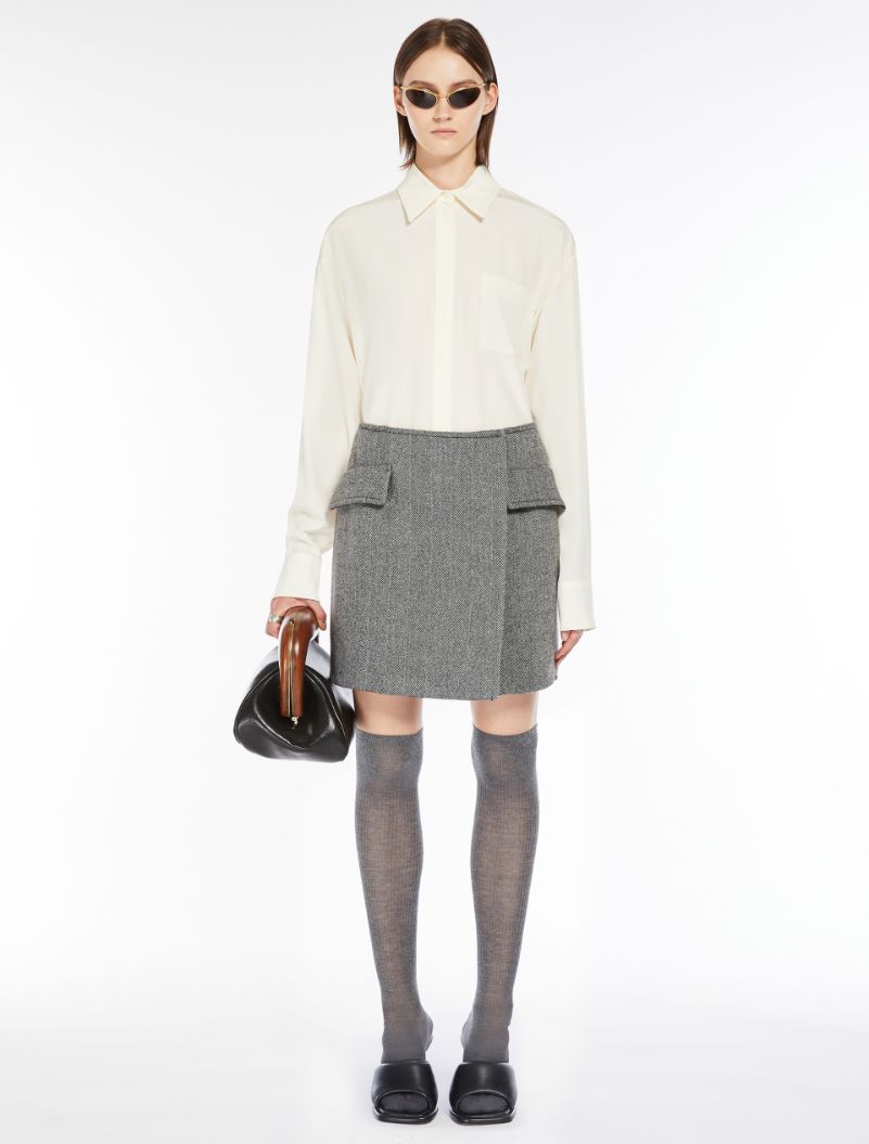 Comfort-fit silk shirt - IVORY - Sportmax