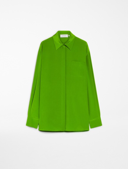 Comfort-fit silk shirt - GREEN - Sportmax